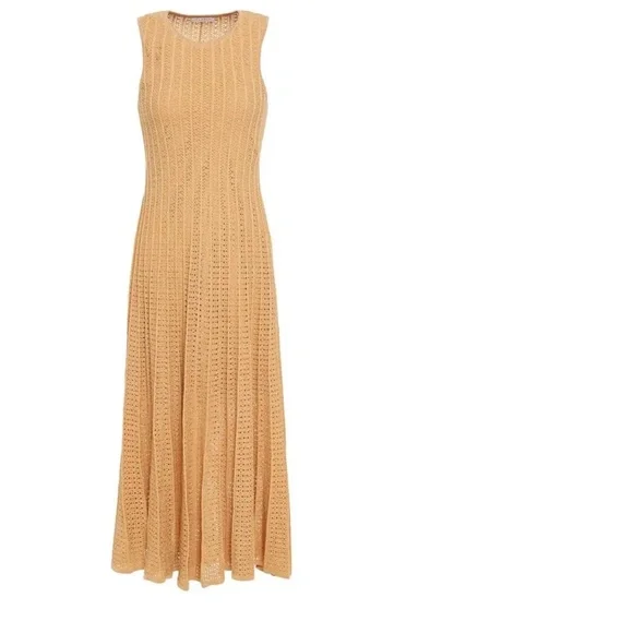 SANDRO Alena Pleated Metallic Gold Pointelle-Knit Midi Dress $415 Like New  is available for purchase on au PAY Market - Imported Goods Online Store  Co.Ltd. | au PAY Market - Online Shopping Site